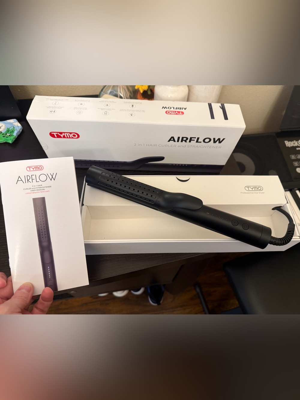 Tymo Airflow 2 in 1 Hair Curler & Straightener - Airflex Technology New in Box
